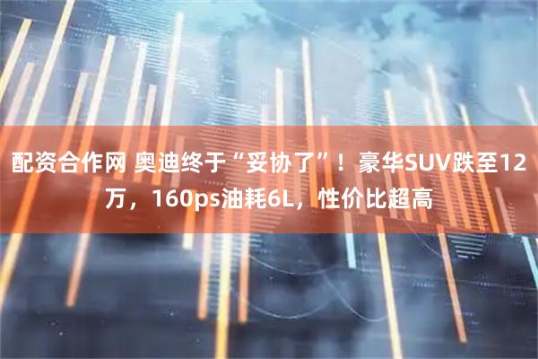 配资合作网 奥迪终于“妥协了”！豪华SUV跌至12万，160ps油耗6L，性价比超高